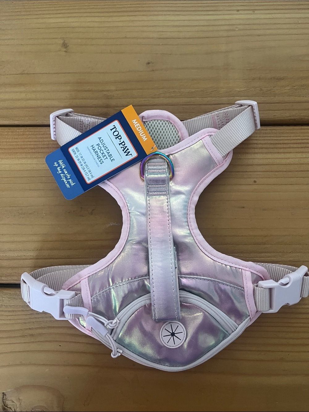 Top Paw Iridescent Pink Pocket Style Harness